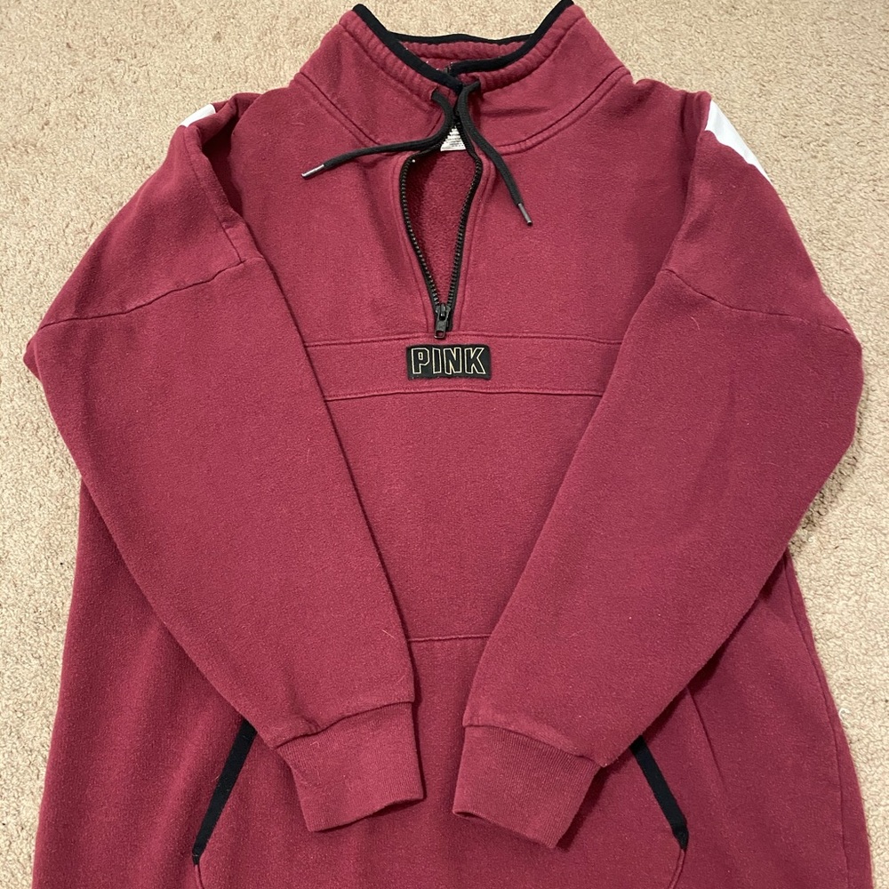 Pink half zip sweatshirt